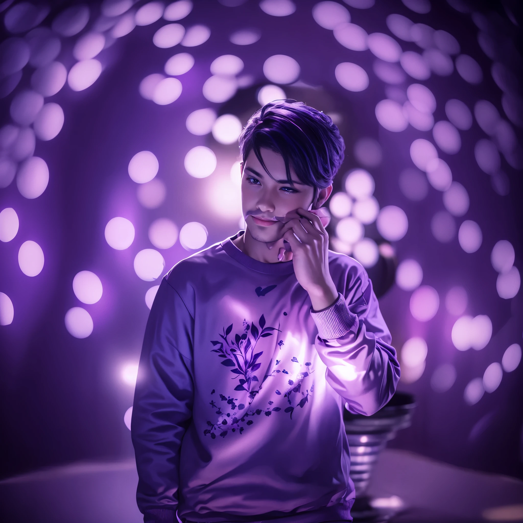 Purple and blueberry mixed colours sweatshirt