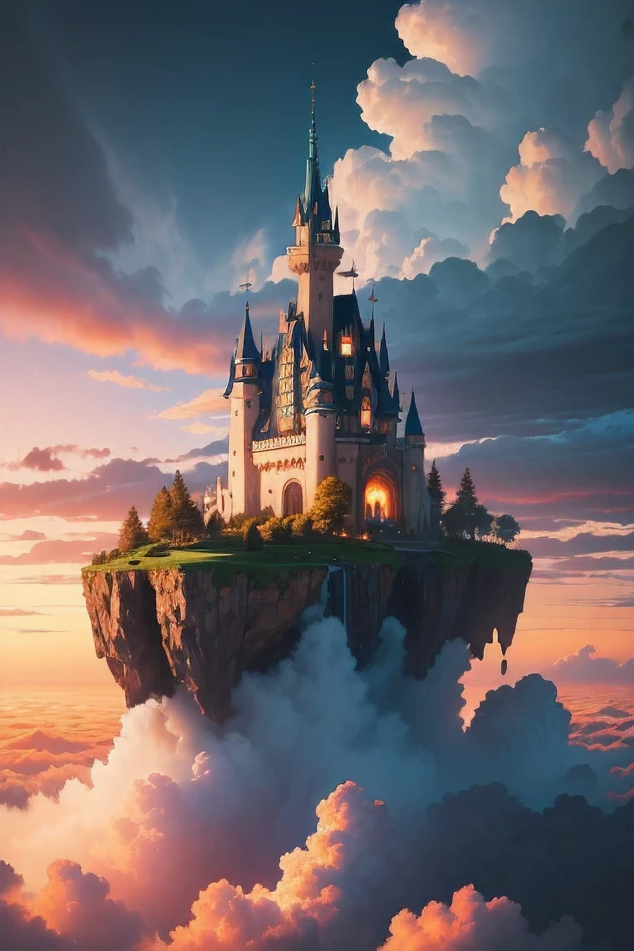 (nenhum humano), (obra de arte), (alto detalhe), (higher resolution), {castelo nas nuvens}, cinematic lighting, realista, Papel de parede CG 4K, Longe da vista, distant vision, horizonte, wide sky, nuvens com texturas detalhadas, Camadas de nuvens, ondas de nuvens, cores exuberantes, vivid textures, atmosfera calmante, profundidade de campo, volumetric color, Octane rendering, CGI, RTX, Ultra HD

