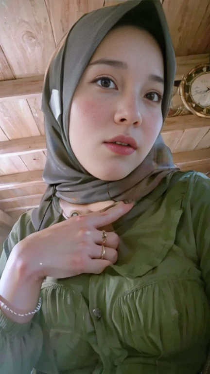 (8k, RAW photo, best quality, masterpiece:1.2), (realistic, photorealistic:1.37), 1 mature hijab woman, 50-years-old, real big boobs: 96.25, real nipples,