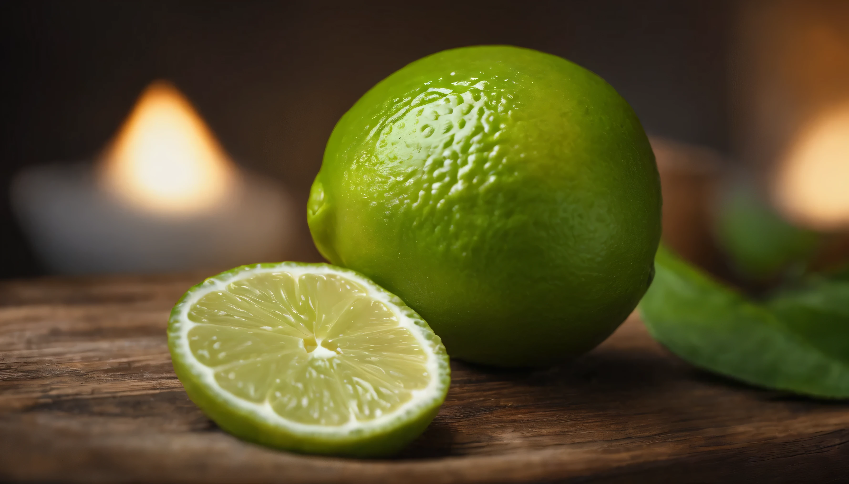 lime, realistic, light abstraction, sharp focus, depth of field,