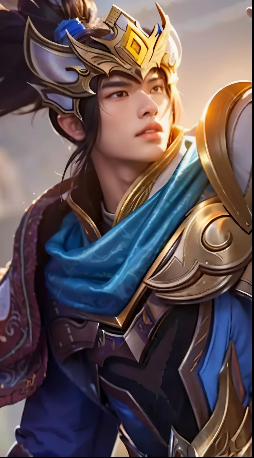 a close up of a person in a costume holding a sword, heise jinyao, zenra taliyah, zhao yun, inspired by Huang Shen, artgerm detailed, taliyah, inspired by Yang Jin, by Yang J, xianxia hero, bian lian, inspired by Shen Zhou, inspired by Ju Lian, artgerm. high detail