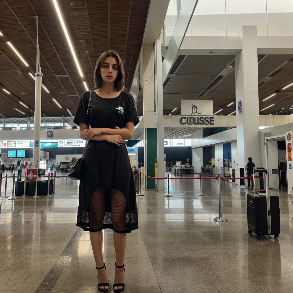 de la ultima foto del aeropuerto te hizo falta la modelo, quiero que la coloques guarda la misma imagen que has generado