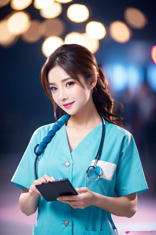 Beauty、nurse、perfect style、looking at the viewer、spotless、burst chest、captivate your audience、masterpiece, highest quality，8K, ultra high resolution，