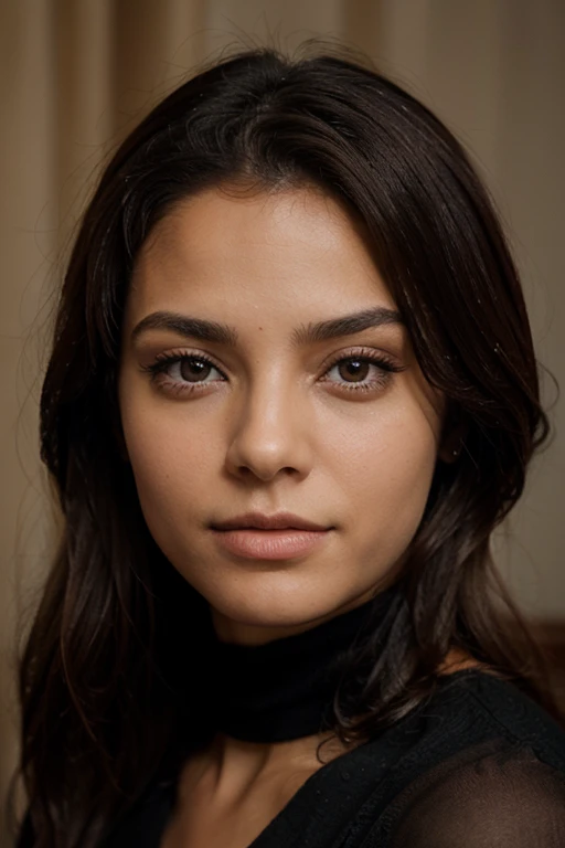 Une influence marocaine brune avec des yeux noirs