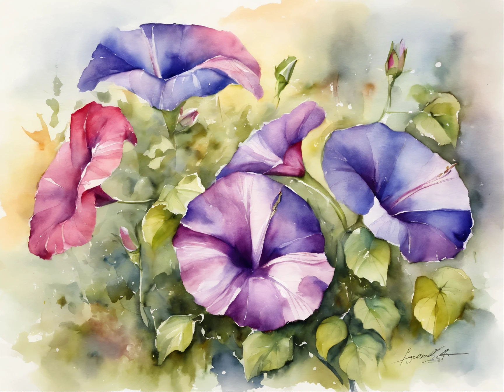 Morning glory flowers