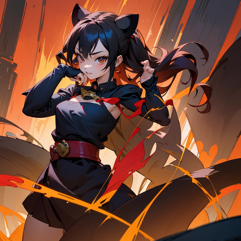 In hell, inferno, fire,