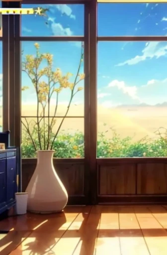 There are two vases on the shelf in the room, 2 0 1 9 animation screenshots, Screenshot of the 2012 animation, screenshot from the anime film, Today’s recommended anime is still, afternoon sun, official studio anime still, anime scene, anime screenshot, opening scene, Morning sun, anime still images, Magical atmosphere + masterpiece