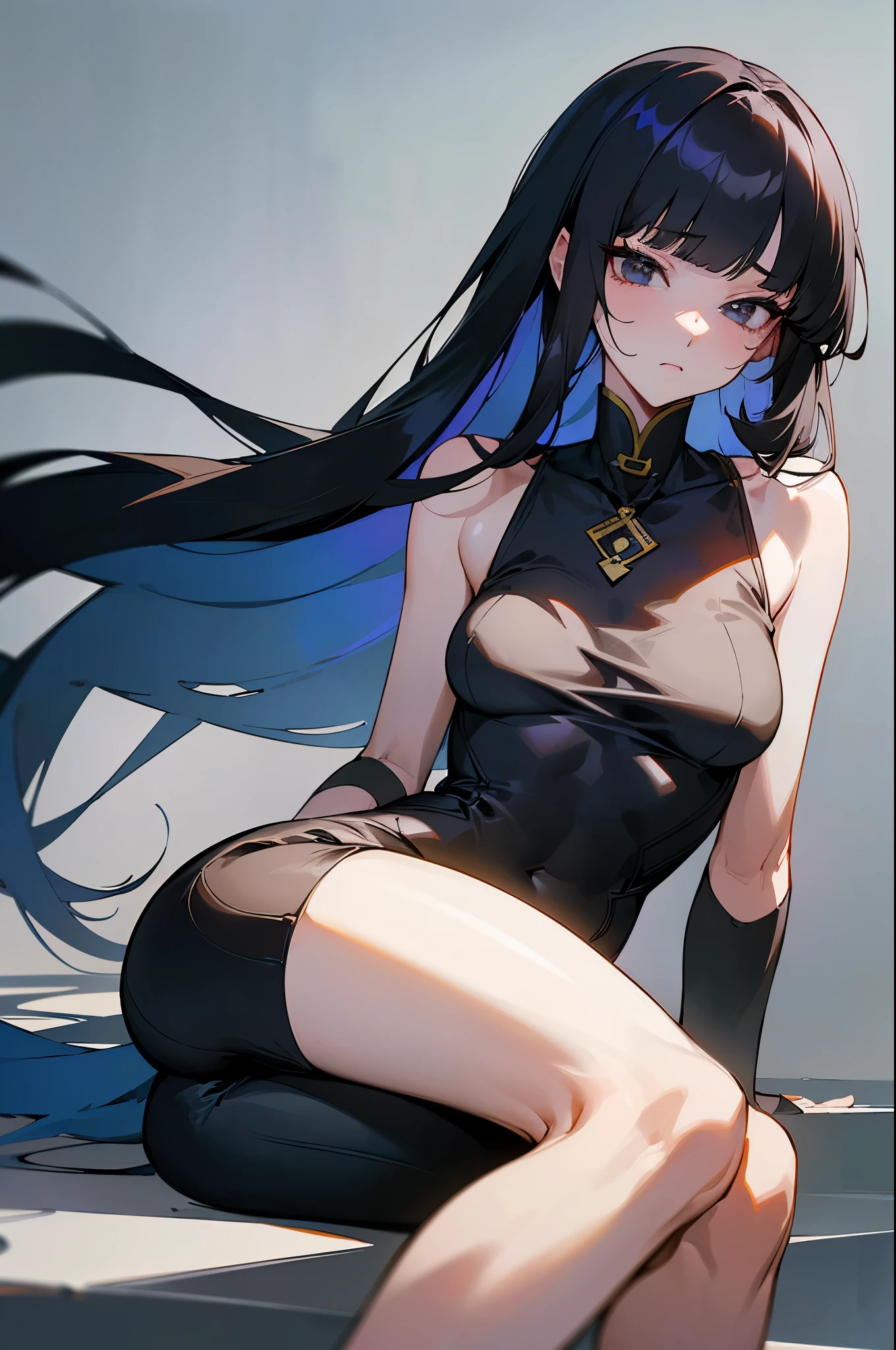 Highest quality　Highest quality　Draw a face carefully　High-definition anime-style face　Super Glowing Skin　Long black hair　Brown leotard　Golden pantyhose　Succubus　lure　smile　squat　Show the soles of your feet　Close up of the soles of the feet
