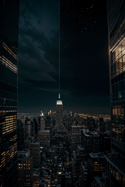/imagine new york snowing at night