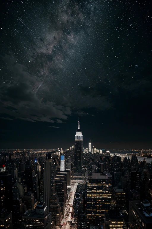 /imagine new york snowing at night
