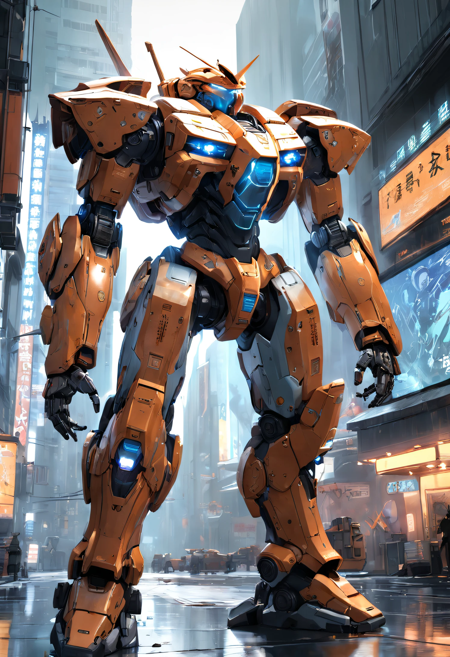 extremely detailed CG unity 16k wallpaper:1.1), (Denoising strength: 1.45), (tmasterpiece:1.37), side portrait, Pacific Rim Mech Warrior, Dangerous Ranger III mech, Extreme detail, side portrait, foreground, sense of science and technology, Perfect color cold paint, Streamlined exterior design, Metal reflection light on the surface of the mecha, Light tracing. illusory engine, 3D modeling, CG rendering, Science fiction, Futuristic, Rich colors, High contrast, HD8K, 超高分辨率, Light and shadow effects, Metallic reflected light, Perfect light and shadow, Studio lighting, Texture film, highest masterpiece, High detail, god rays, sparkle, glowing light