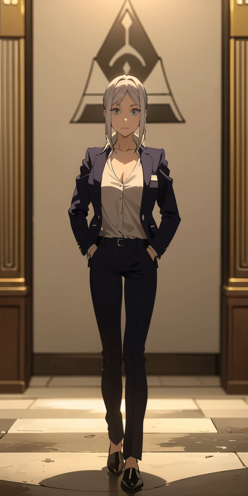 full body standing straight symmetrical