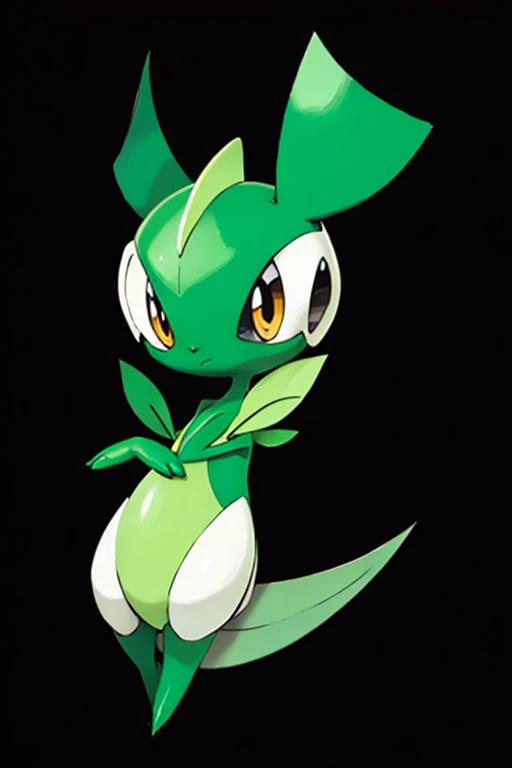 masterpiece, best_quality, 1girl, solo, kirlia, green hair, red eyes, white dress, green skin, short hair, bottom of skirt