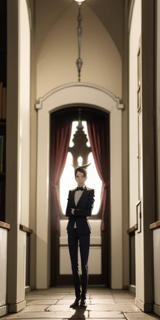 full body standing straight symmetrical
