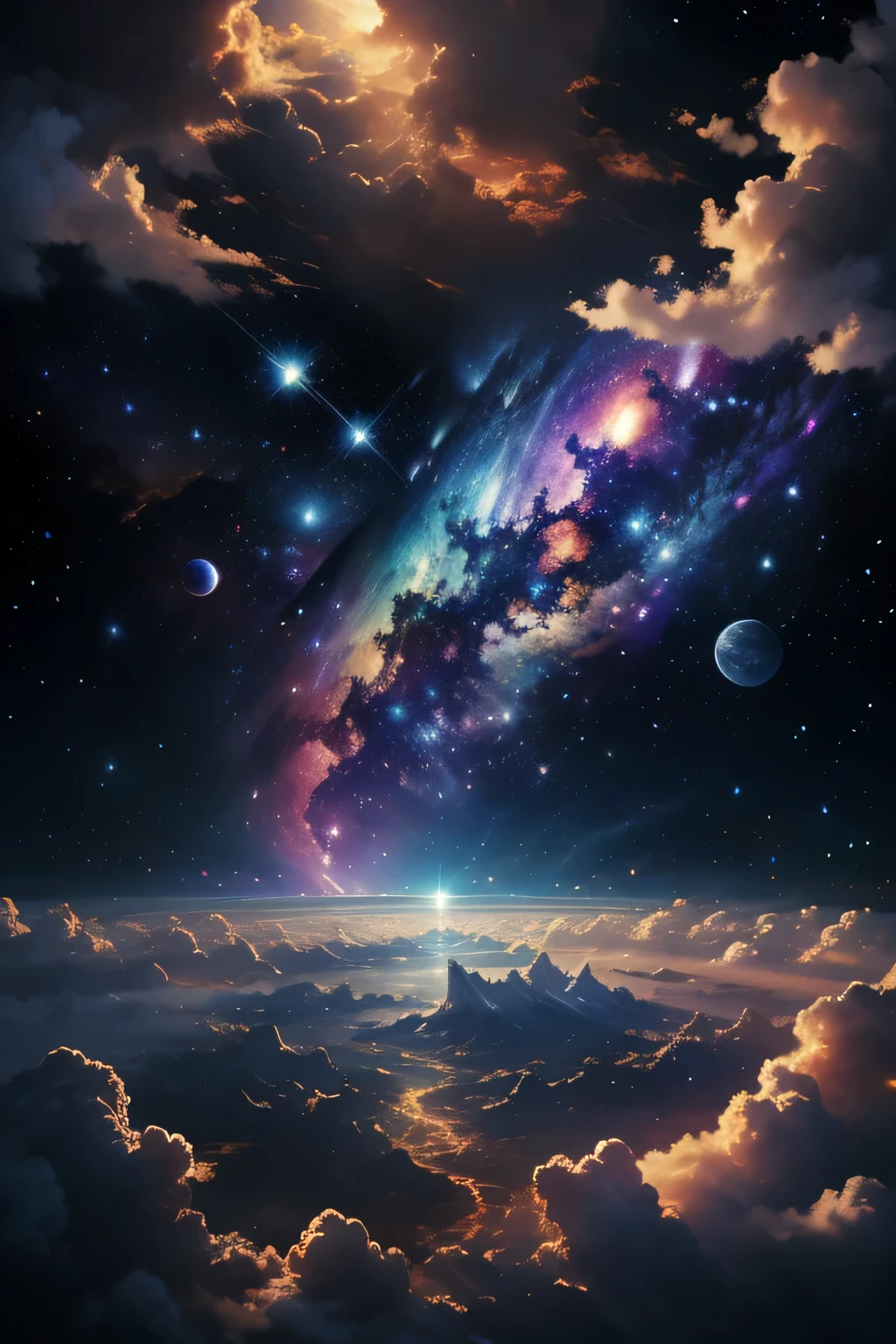 galaxy, masterpiece, heaven, clouds, scenery, no human