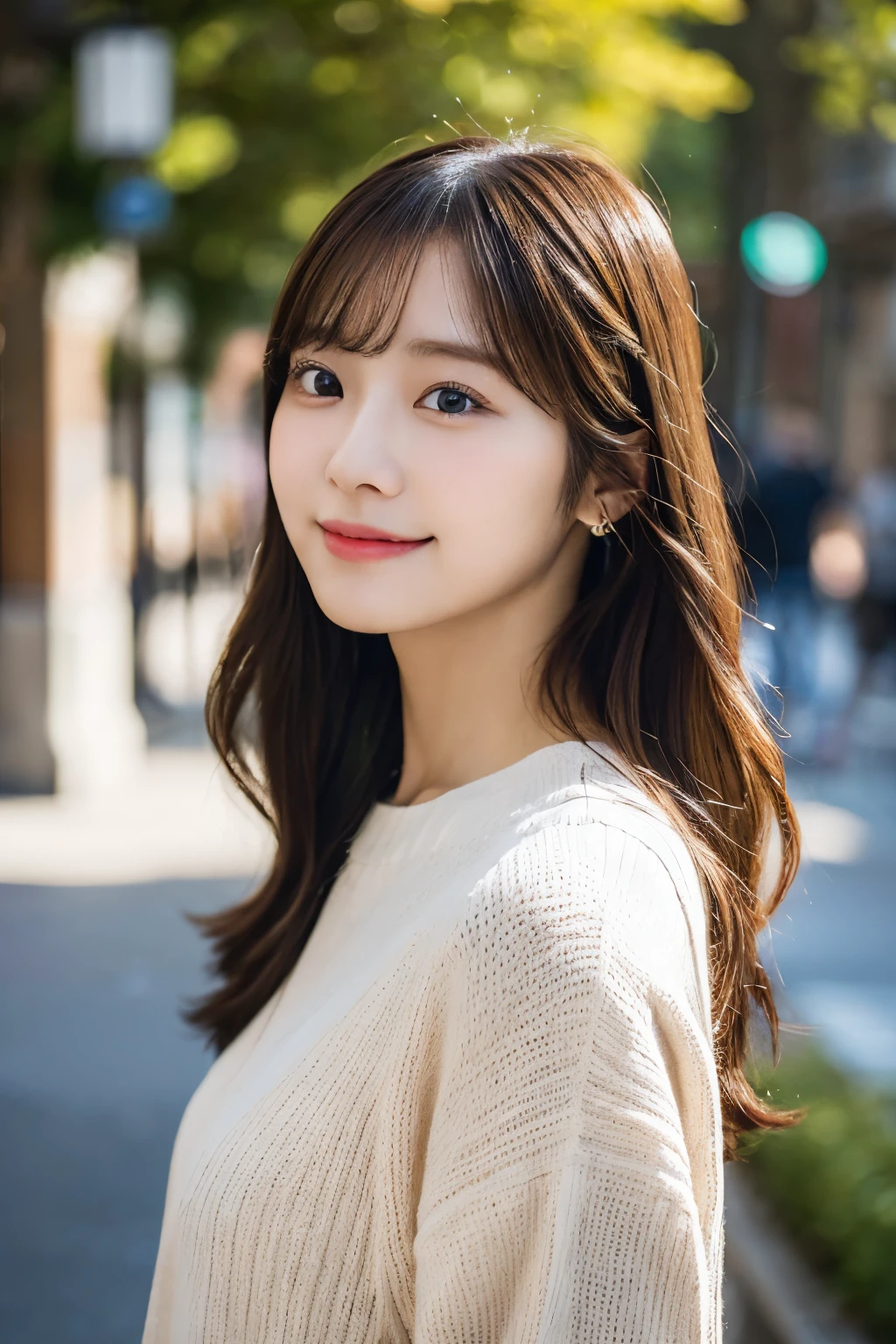 (best quality,4k,8k,highres,masterpiece:1.2),ultra-detailed,(realistic,photorealistic,photo-realistic:1.37),Cinematic Photo,beautiful Korean fashion model,bokeh,university student,portrait,detailed eyes,lovely smile,natural makeup,stylish clothing,confident posture,soft lighting,warm color tone