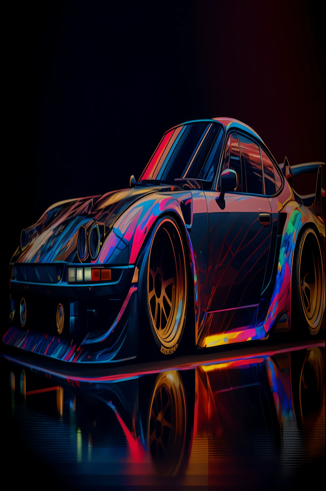 a brightly colored car with a shiny rim and a shiny body, wallpaper 4k, wallpaper 4 k, 4k highly detailed digital art, digital artwork 4 k, car with holographic paint, 8k hd wallpaper digital art, digital art 4k, digital art 4 k, 4k detailed digital art, 8k stunning artwork, digital art 8 k, 4 k wallpaper
