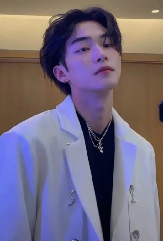 araffed asian man with black hair and a white shirt,jinyoung shin, cai xukun, jung jaehyun, south korean male, wan adorable korean face, kim doyoung, male ulzzang, heise jinyao, 1 7 - year - old boy thin face, young wan angel, hyung tae, inspired by Kim taehyung