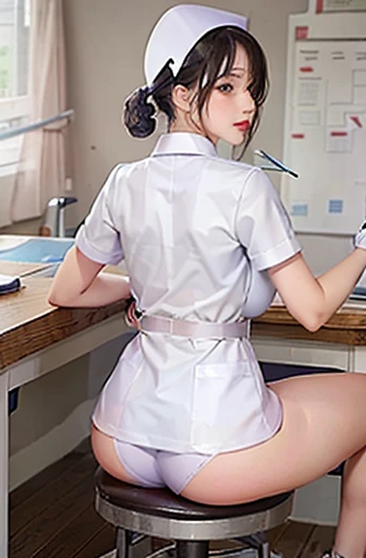 nurse uniform,hospital, latex nurse suit,nurses,busty,elbow gloves,labcoat,blondehair woman,blue eyes , gigantic boobs ,medical instruments,asian nurse,two nurses,speculum,examination room,oversize boobs, ,big ass ,strap on, lay on table ,legs spreaded,giving birth,gyno chair , dentist,Milf