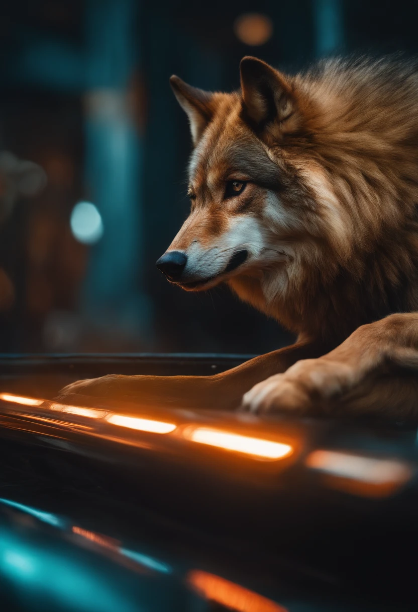 Spritzkunst, ein Wolfskopf, episches Instagram, Kunststation, Spritzer-Stil aus bunter Farbe, Kontur, Hyperdetailliert, aufwendig detailliert , Unwirkliche Engine, Fantastisch, kompliziertes Detail, splash screen, complementary colors, Fantasy-Konzeptkunst, 8k resolution, Deviantart-Meisterwerk, Heavy blows, Farbe tropft, Spritzkunst