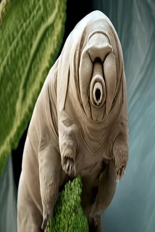 araffe with a very large nose and a very long nose, microscopic tardigrade, microscopic tardigrades, tardigrade in space, giant tardigrade, tardigrade, tardigrade wearing sunglasses, colossal fluffy tardigrade, water bear, tardigrade statue in the forest, electron microscope photography, award winning macro photography