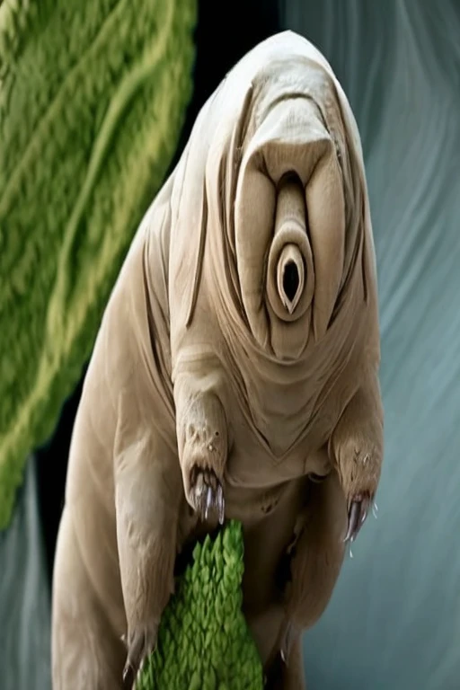 araffe with a very large nose and a very long nose, microscopic tardigrade, microscopic tardigrades, tardigrade in space, giant tardigrade, tardigrade, tardigrade wearing sunglasses, colossal fluffy tardigrade, water bear, tardigrade statue in the forest, electron microscope photography, award winning macro photography