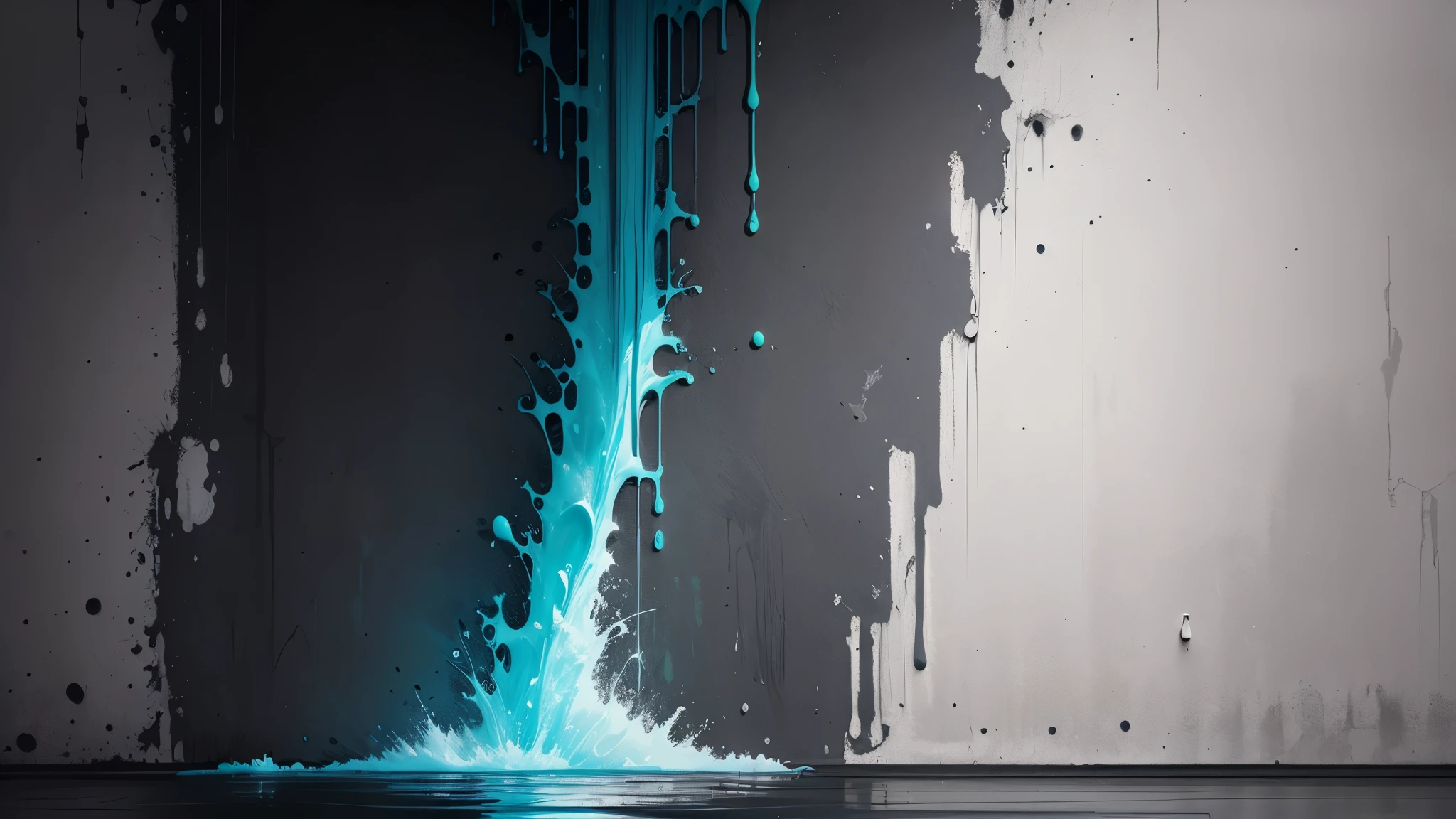 water,colorful,neon,watery,high resolution, high quality,neon colors, dark grey background, black grey grdient, wall painting art, painting
