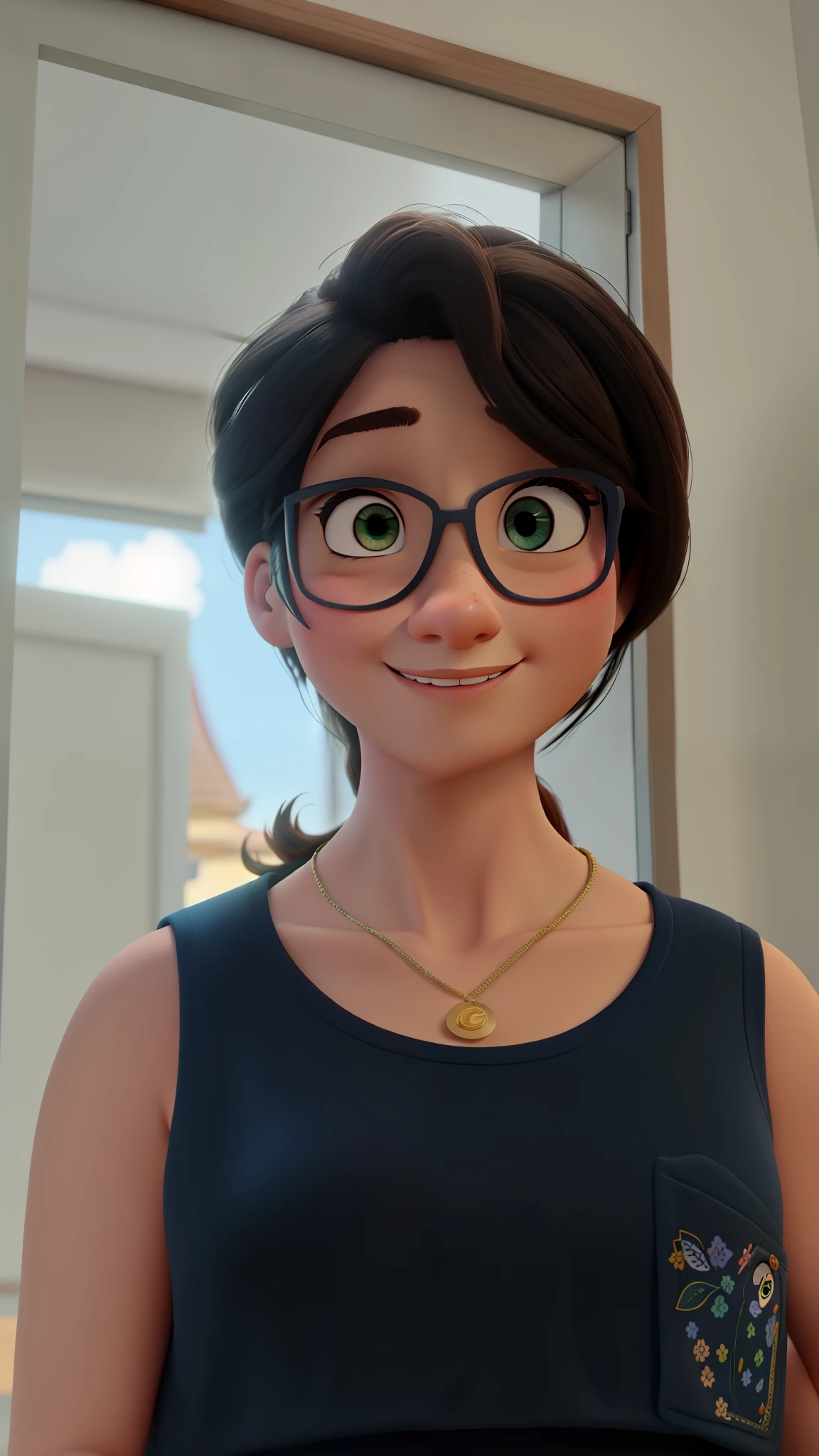 Uma mulher estilo disney pixar, alta qualidade, melhor qualidade