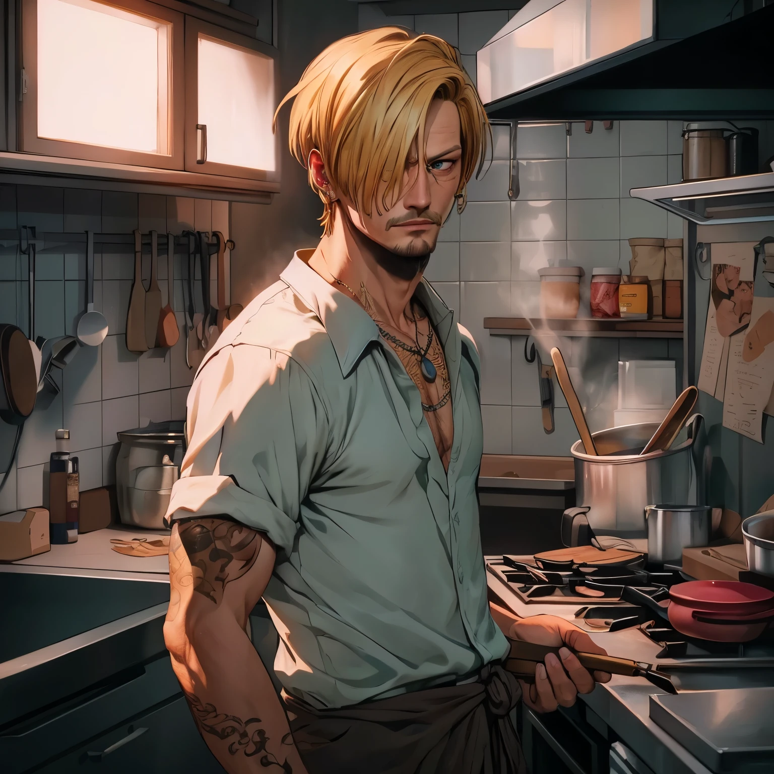Realistic version of Sanji, hyperdetailed, 8k, hyperrealistic