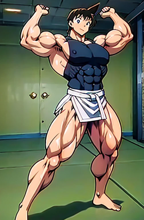 muscular, Ran mit Muskeln, riesige Brust pov, Hentai,beim Karate Kampf, Barefoot, Bodybuilder Figur, gewaltiger Bizeps, strongest in the world, besiegt ihre Gegner im Ring