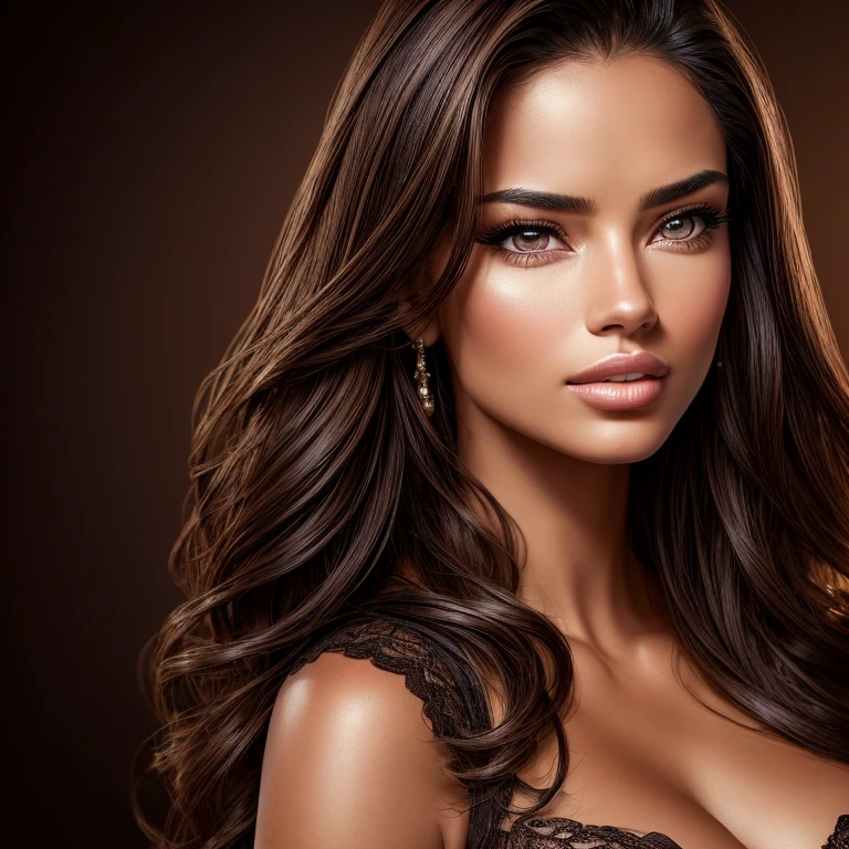 "(best quality,4k,8k,highres,masterpiece:1.2),ultra-detailed,(realistic,photorealistic,photo-realistic:1.37),Adriana Lima,beautiful detailed brown eyes,beautiful detailed lips,extremely detailed eyes and face,long eyelashes,gorgeous appearance,natural beauty,confident expression,stunning model,fashion industry icon,fierce look,flawless skin,subtle makeup,sultry pose,dark brown hair,stylish outfit,luxurious background,professional photography,vivid colors,warm color palette,soft lighting"
