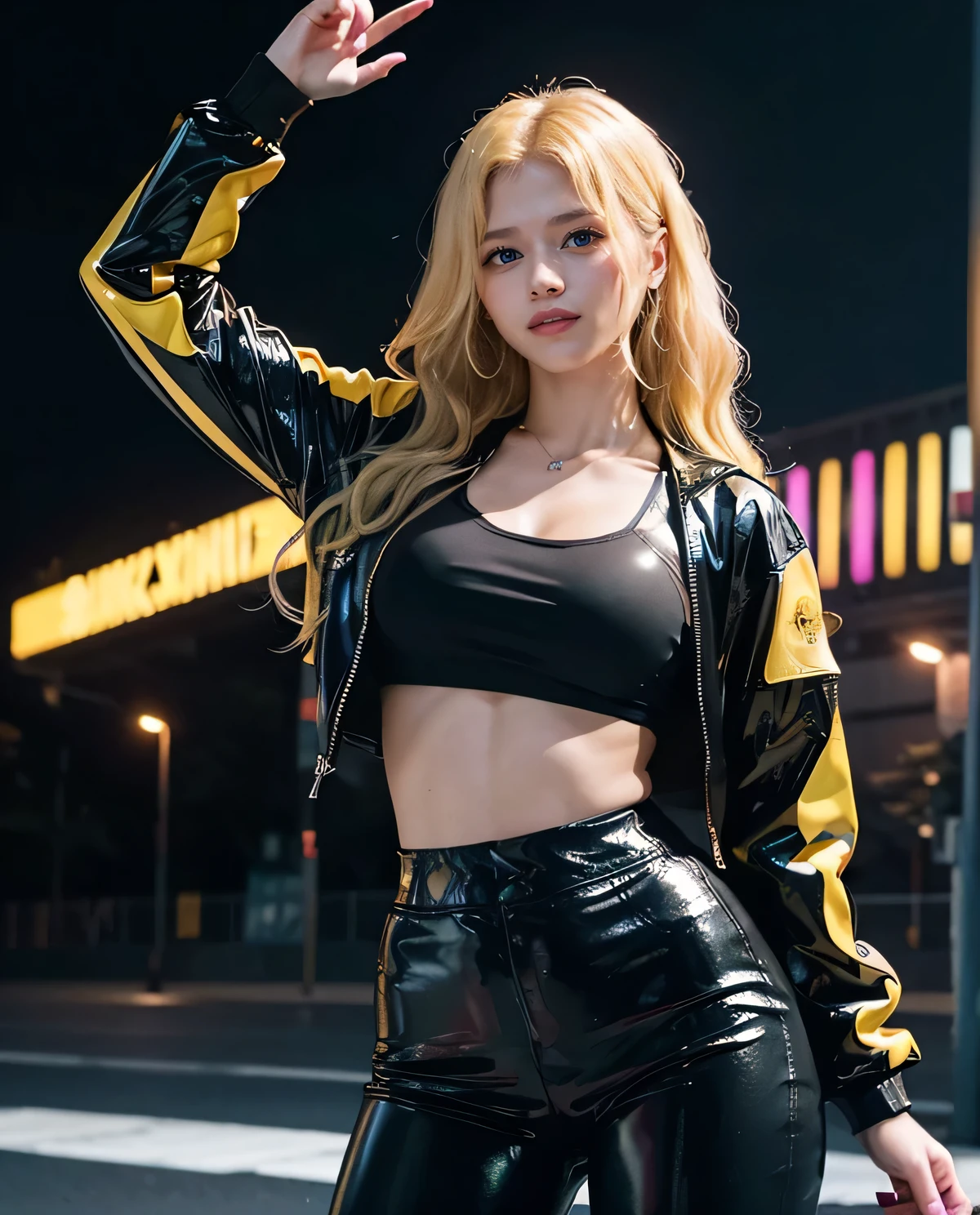 最high quality, masterpiece, 32K、Very detailed、Realistic、1 girl, Japanese women、Cute Face, (photo Actual:1.3),Bob Hair(Yellow hair color、Yellow Hair)、Edge lighting, (Skin with attention to detail:1.2), 8k超High resolution, Single-lens reflex camera, high quality, High resolution, 4K, 8k, Optimal ratio of four fingers to one thumb, (Actual:1.3), cute 1 girl, Realistic、Super Realistic、32K、Very detailed、masterpiece, 最high quality, beautiful girl, beauty、Gorgeous girl, Big Breasts, Big Ass, Tight waist, Spread your legs, Plenty of facial detail, Futuristic sexy costume, cyber punk、Photo studio、Neon lighting, Very detailedな, High resolution, masterpiece, high quality, High resolution, cat-like ears、Cat ears headband