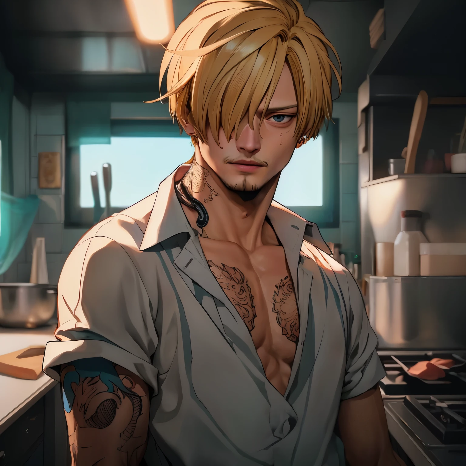 Hyperrealistic version of Sanji, hyperdetailed, 8k, hyperrealistic