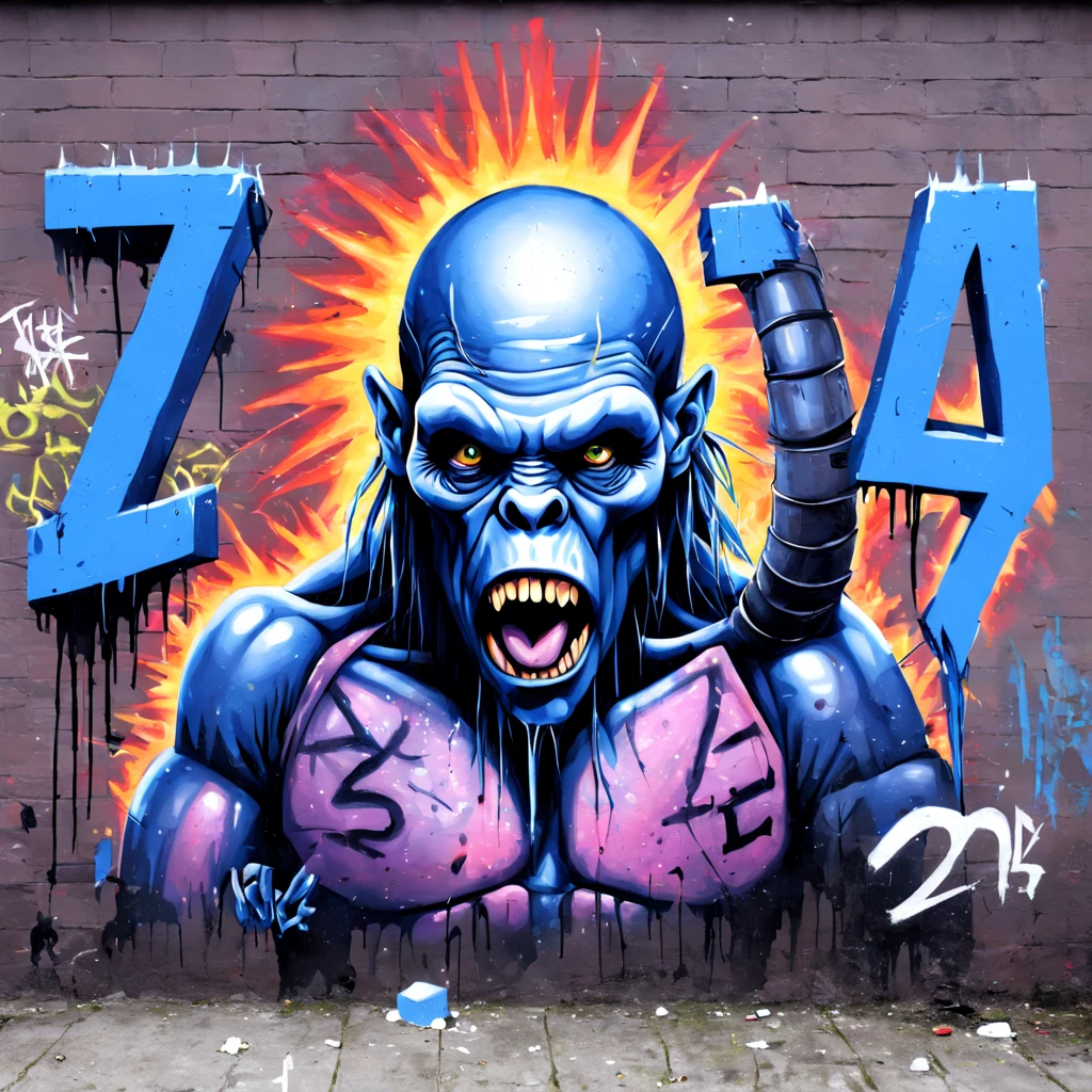 Countdown to Extinction, in graffiti art style