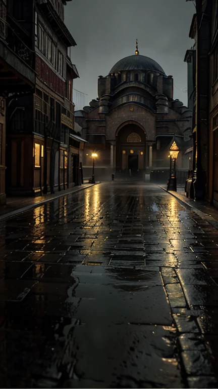 Foggy and rainy night street of Istanbul in the style of Edward Hooper, Hagia Sophia mosque, very realistic and detailed, mysterious and nostalgic atmosphere, photographic appearance, RAW style, photorealistic.
Léxica.Art
