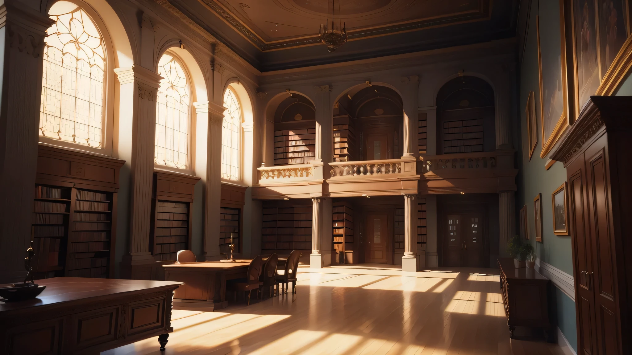 modern library, HD, high quality, best quality, highres, high quality, high details, masterpiece