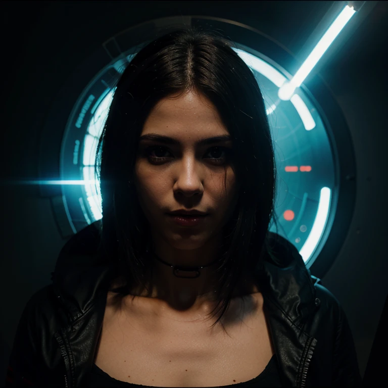 cyberpunk blank circle with transparent background