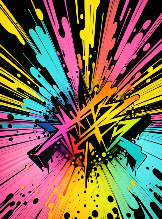 vector art, Colorful illustration with graffiti word BELIEVE, in the center, vibrant colors, paint splashes and blots, high detail, whitebackground