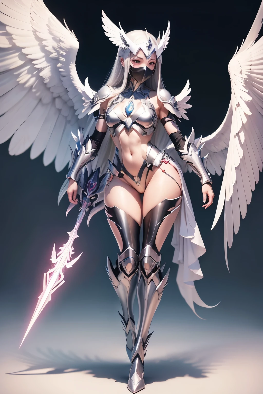 Angewomon is a Digimon Archangel with the appearance of a beautiful woman wearing sexy microrope bikini and futuristic armor on her chest and futuristic long-barreled boots,Mask covering futuristic face. Ele foi anteriormente classificado como um tipo Angel, but was later confirmed as an Archangel type due to the greatness of his abilities. Como um recurso, The champion angels have six wings, and the Ultimate angels have eight wings12. Angewomon is has gentle personality, whole body standing