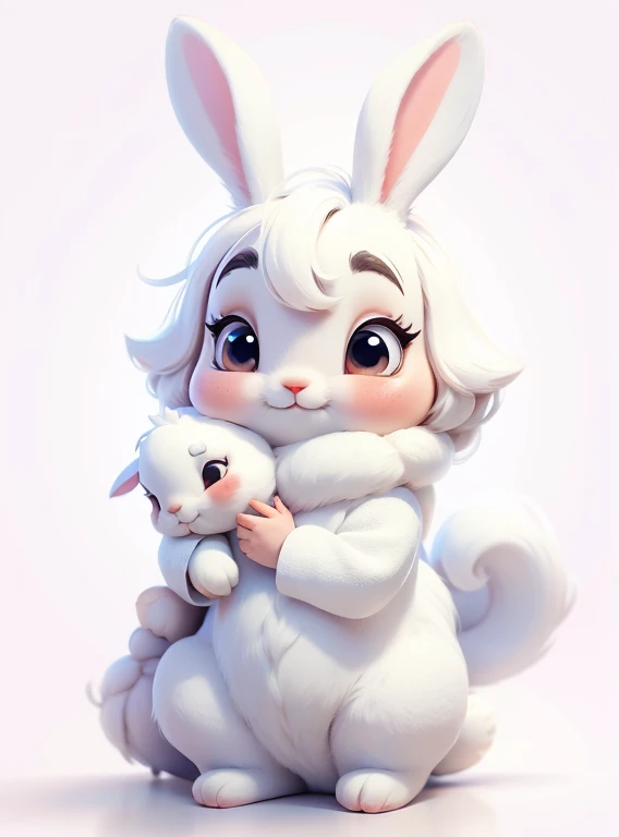 Cute little rabbit、white background