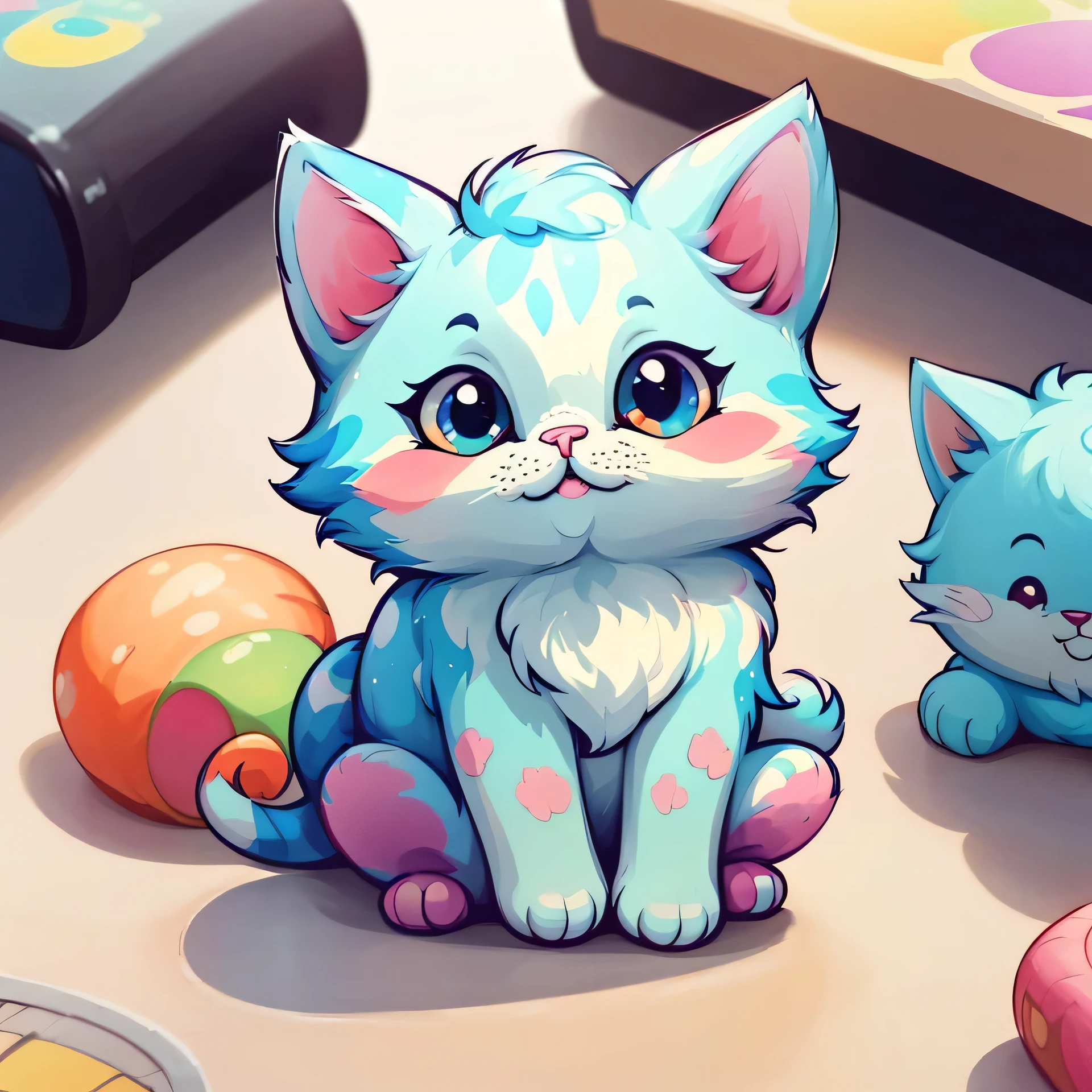 (Mejor calidad,high resolution),Colores detallados y vibrantes,pegatina gatito,cute illustration,centrado en el marco,Fondo aislado,Playful and cheerful expression,Pelaje suave y esponjoso,ojos redondos y expresivos,Contenido y postura relajada,Sombreado y reflejos sutiles,estilo acuarela,paleta de colores pasteles,Focused lighting.