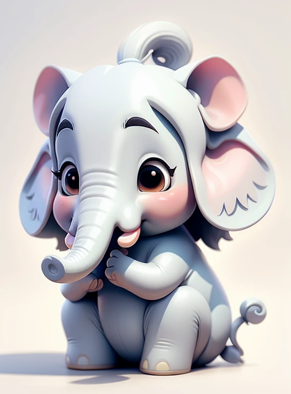 Cute little elephant、white background