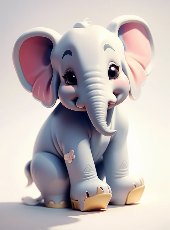 Cute little elephant、white background