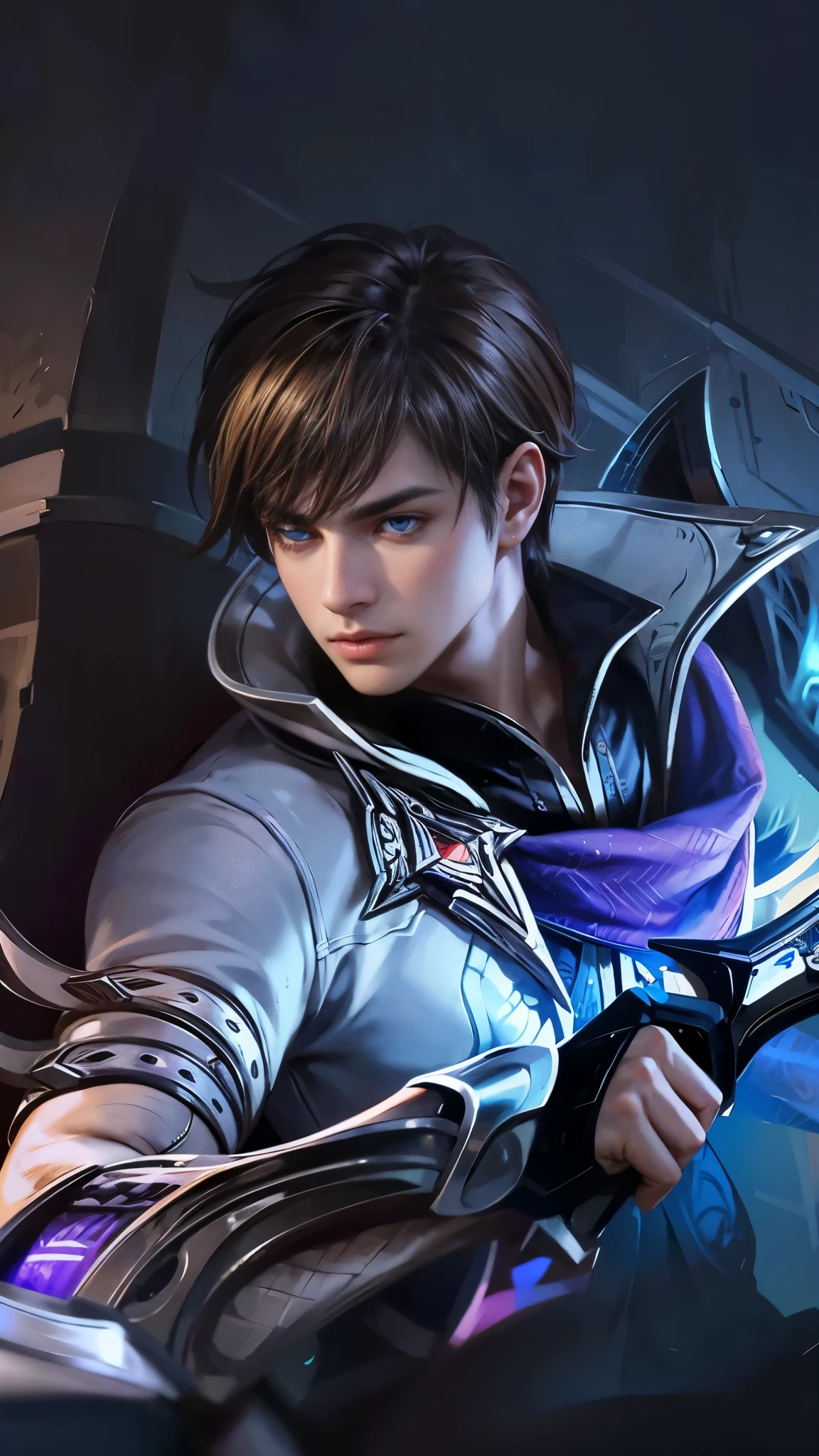 Best quality, masterpiece, detailed skin texture, detailed clothes texture, detailed face, super detail, 8k, intricate detail, 1 boy, The color doesn't change, Muscle guy, 1 guy, blue eyes