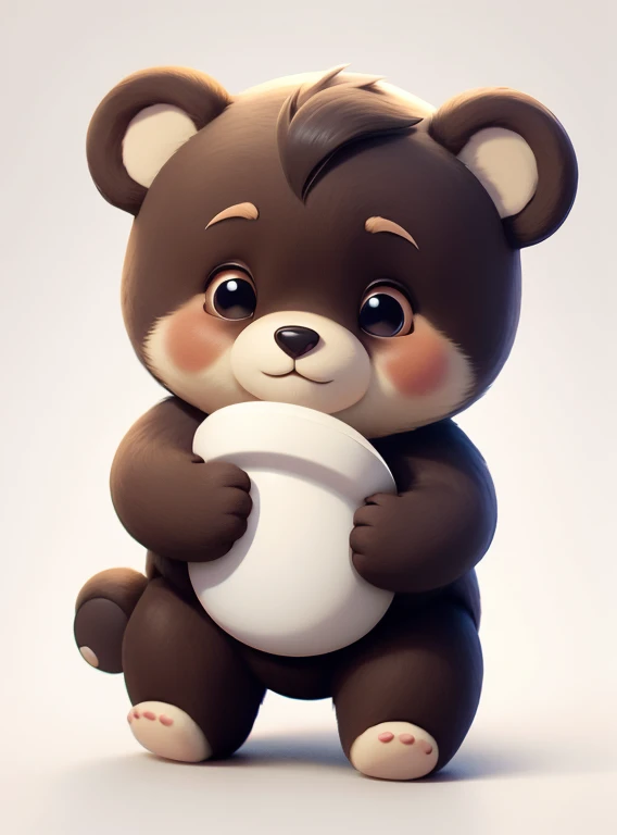 Cute little bear、white background