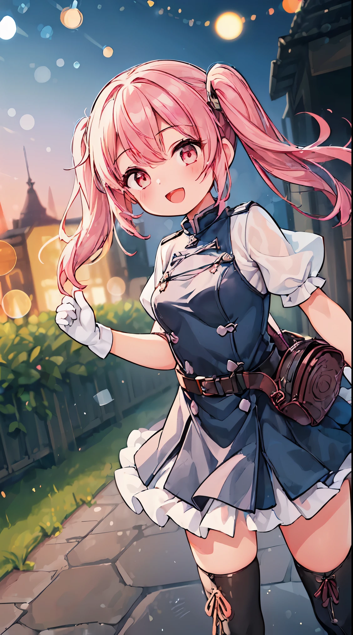 (absurdres, highres, ultra detailed, (1 girl:1.3),simple background:1.6) BREAK (, watercolor style, soft blending, fluid colors, dreamy washes, delicate textures, organic shapes, atmospheric depth:1.6) BREAK ((bokeh photography:1.3), soft focus, out-of-focus highlights, dreamy ambiance, glowing circles, mesmerizing depth:1.6) BREAK (, tilt-shift photography, miniature effect, selective focus, blurred edges, small-scale illusion, playful perspective:1.6),
BREAK,
1 beautiful girl, Solo,(Cute:1.5),(Chibi:0.8), (kawaii:1.5),(Lori:0.5),
BREAK, (girl, Cute, Cheerful, face, medium breasts:1.2),(Pink hair,disheveled short twin tails,tareme,Gold eyes:1.2),gleaming skin,Clear skin, cleavage of the breast,Beautiful , gleaming skin,Clear skin, Beautiful skin,( A smile:1.5),(best quality face),(Top quality glowing eyes),(The best smile,:D:1.45),
BREAK,(roy mustang military uniform:1.3), Black legwear,Belt bag,(amestris military uniform, gloves, uniform, White Gloves :1.2),tie,(lace-up boots:1.1), Military, Military uniform, (coat:1.35),
BREAK,(early evening), fire-breathing, burning,explosions, fire, loimu, Flaming sword, Flame Weapon, grin, Magic, Pants, pyrokinesis,Smile, Solo,flower shop stall, outside of house, Amestris country,central,early modern europe buildings,classic car,Waterfall,depth of fields,
BREAK,wakame,wakame,wakame,(Dynamic Angle:1.4), Girls Focus,
BREAK,(Blurry background:1.3),(absurderes, hight resolution, Super Detail Art),cel shading,Clear Color, Lonely optical effect, Beautiful pictures, Bright glow, mystic atmosphere,(Close-up of girl:1.1), Mystical light particle effect,manga influence, clean line drawings,