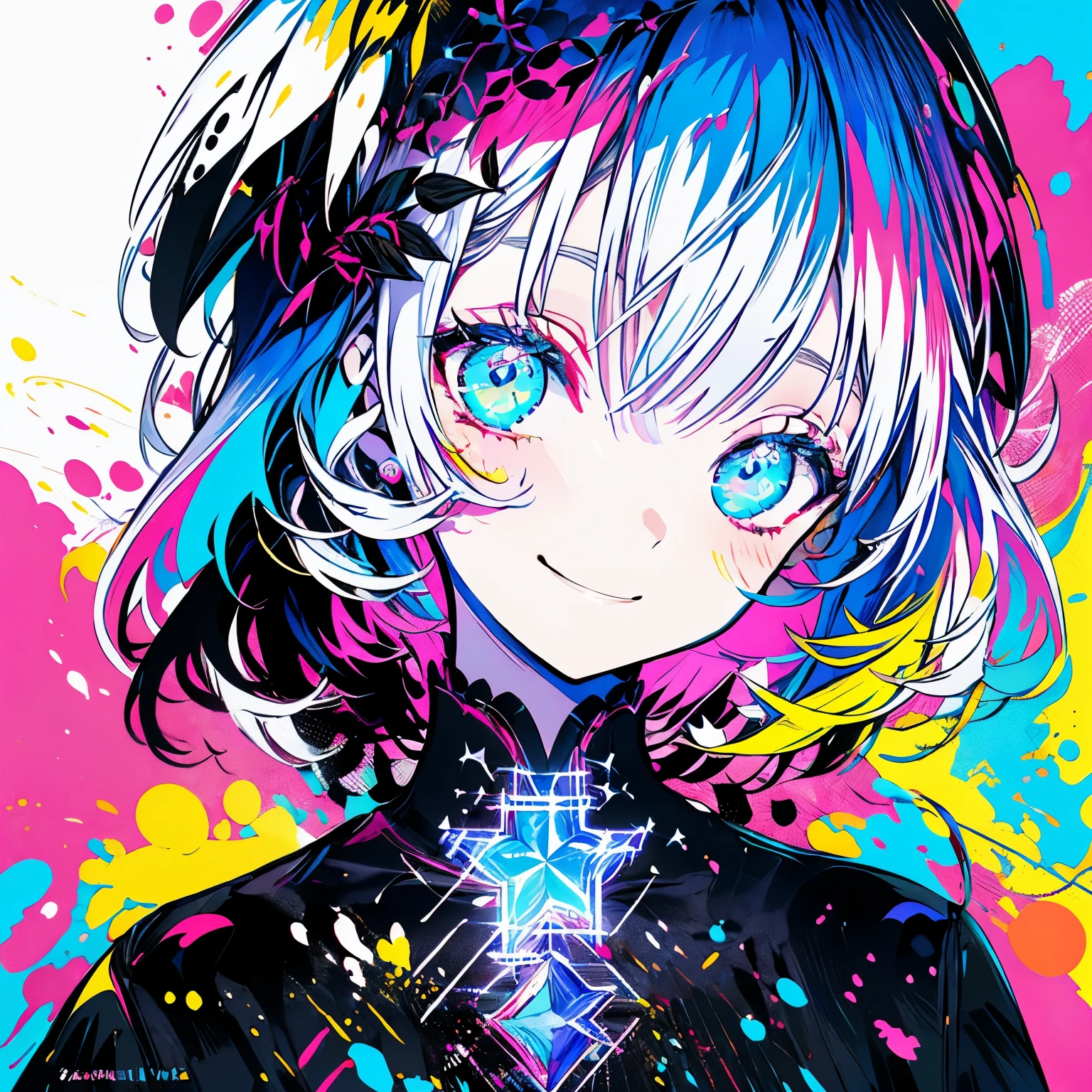(Very bright:1.1), white background, [1 girl:7], (head tilt:1.2),smile、 ([sketch|watercolor \(Moderate\)]:1.15), (Inkblot:1.1), (pale:1.2),  vector trace, Gradient Blending, look back、Bright colors,((colorful))、flower、 That&#39;s excellent, very detailed, Complex, (Extremely low contrast:1.4)