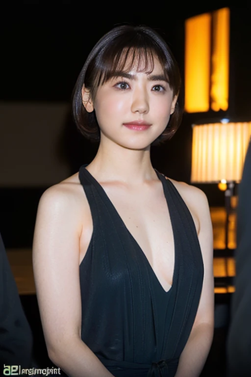 (best quality,16k,high resolution:1.2), (front focus), (deep darkness:1.6), 1 girl, (full body shot), (glamorous body), (bikini-inspired), in a dark studio, deep shadows, subtle key lighting, cinematic frame, Rembrandt lighting, anatomically correct, beautiful and sexy body, extremely detailed face, short haircut.