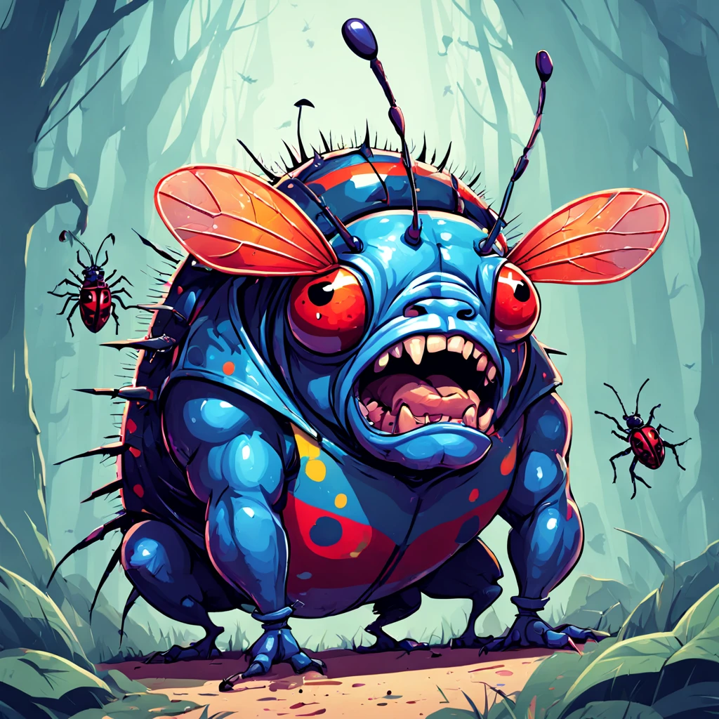 Bully for Bugs, in funk art style