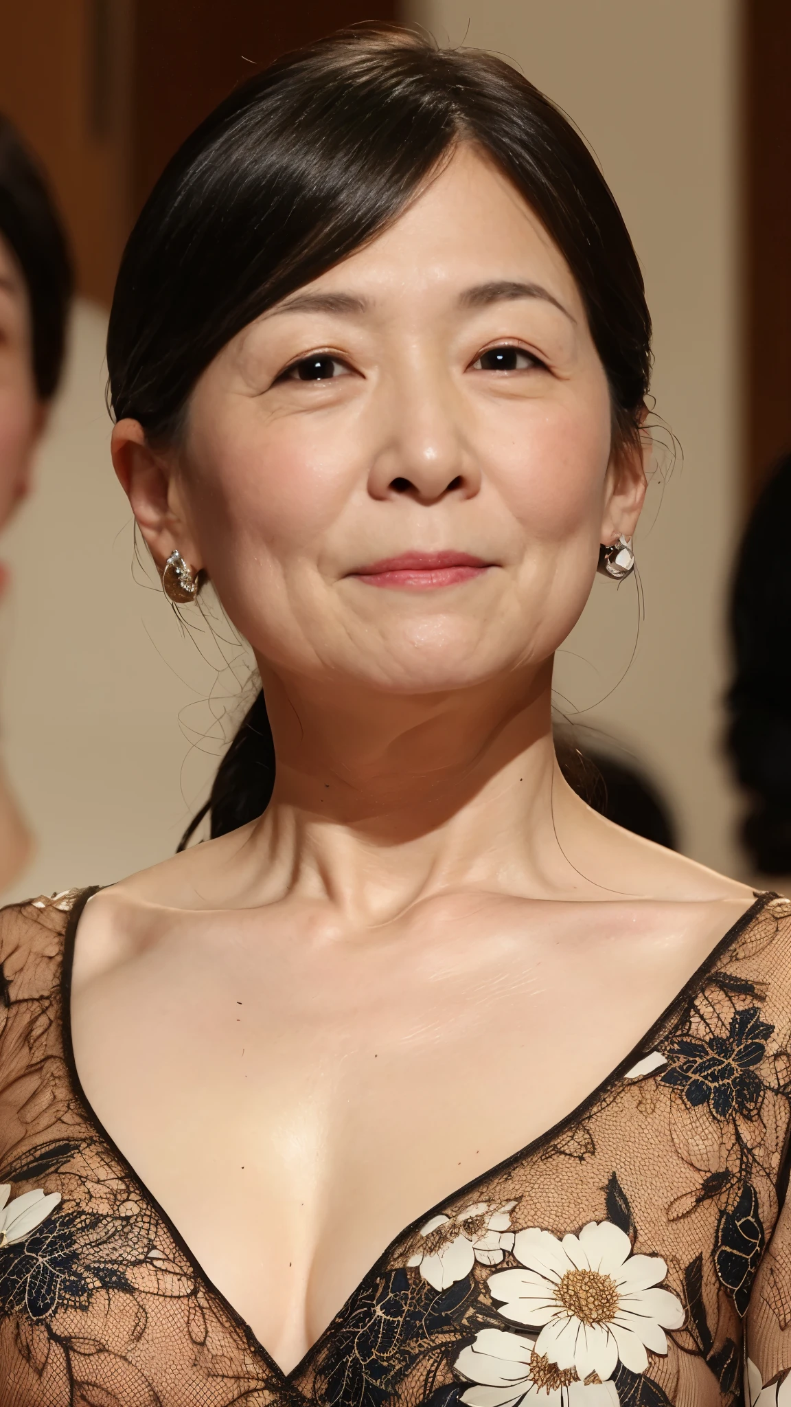 (((Erotic mature woman))), Remove the background, gravure, facing the front, ((Old face)), flashy makeup, close up of face, (((master piece))), highest quality, super detailed, realistic, super dense skin, perfect anatomy, (1 Japanese mature woman), (alone), 95 years old, big breasts, Mature Woman Politician, Glamour, Sexy, pure white skin, looking at the viewer,